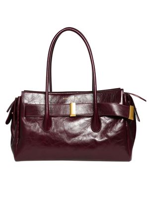 Borsa A Spalla In Pelle Di Agnello Lucido Bordeaux ROBERTO FESTA | EMERALDATANNICO